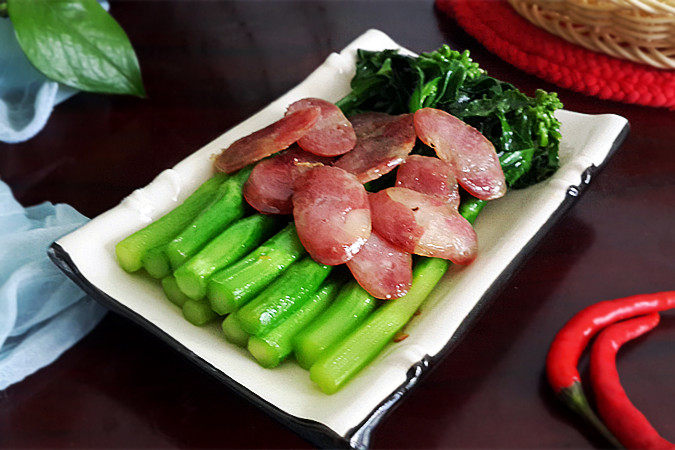 腊味芥兰步骤9