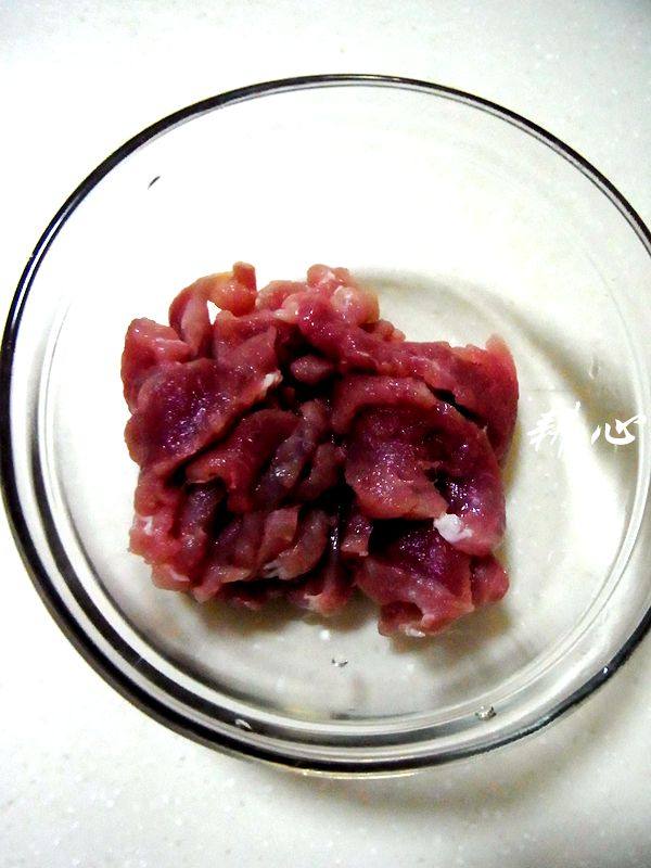 虾酱肉片炒冬瓜步骤2