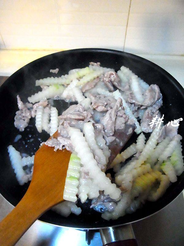虾酱肉片炒冬瓜步骤9