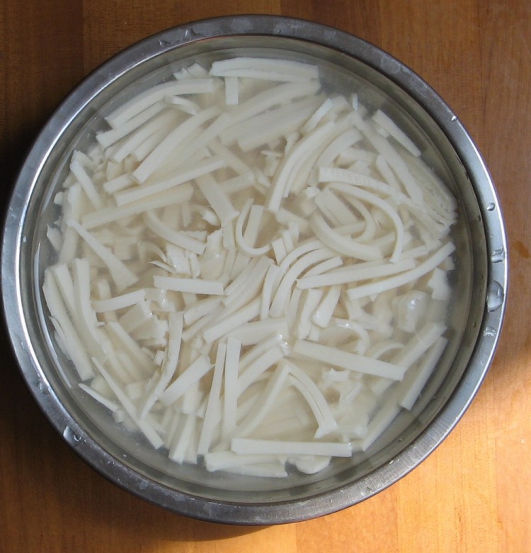 发菜火腿豆腐丝羹步骤2