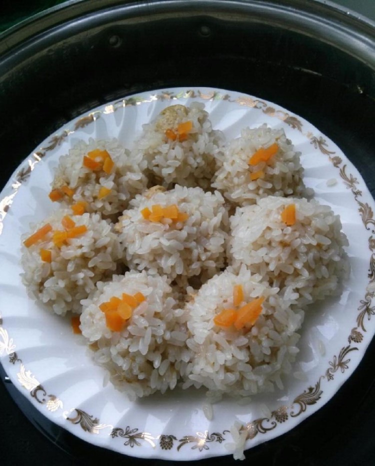 糯米肉丸子步骤7