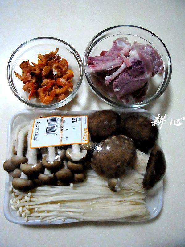 菌菇金钩汤步骤1