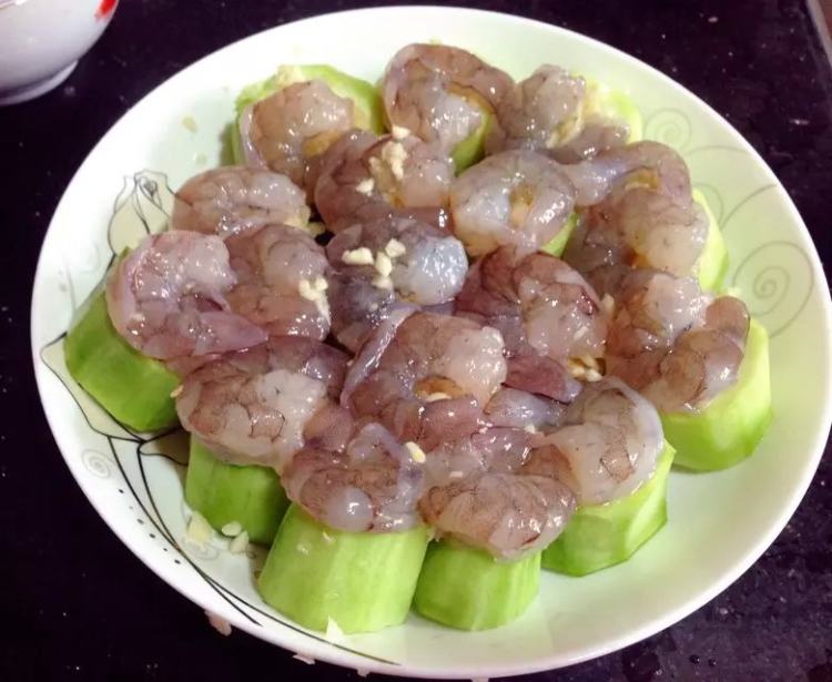 丝瓜蒸鲜虾步骤4
