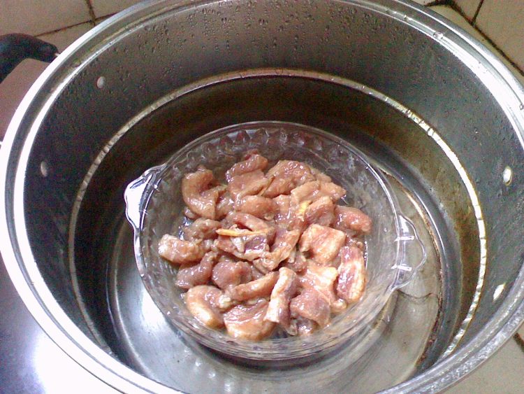 虾酱蒸猪肉步骤7