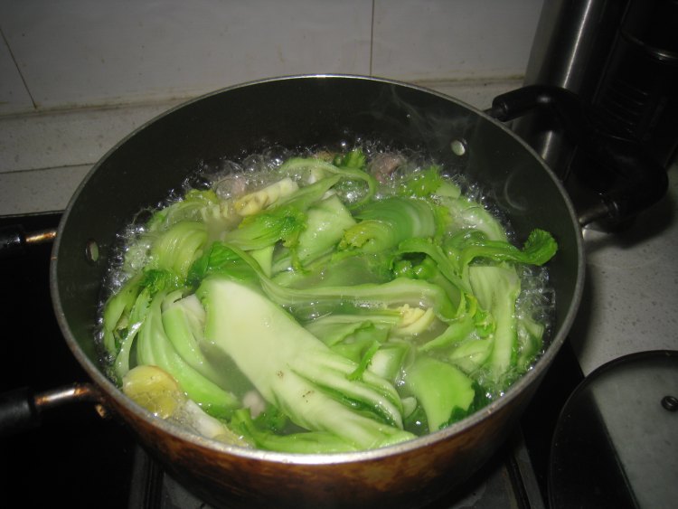 瘦肉滚芥菜步骤5