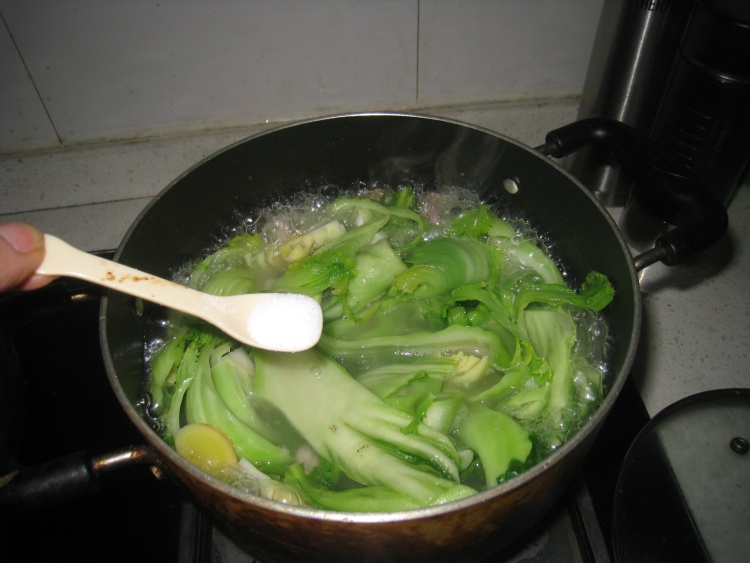 瘦肉滚芥菜步骤6