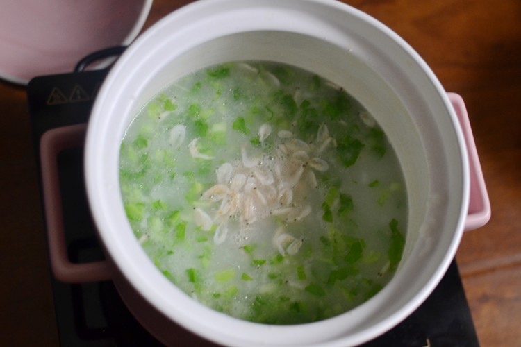虾皮芥菜粥步骤7