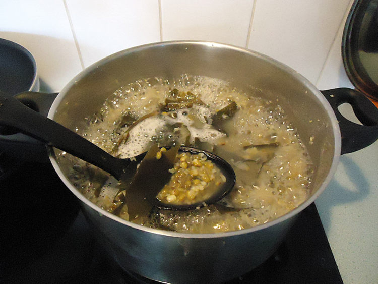 海带绿豆煲马齿苋根步骤7