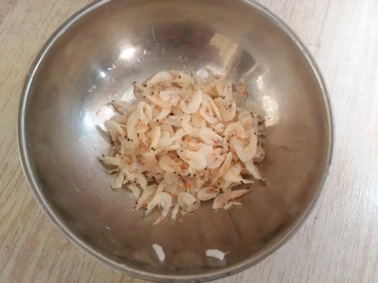 芥菜虾米步骤2