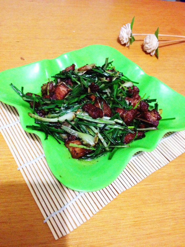 桥葱炒五花肉步骤7