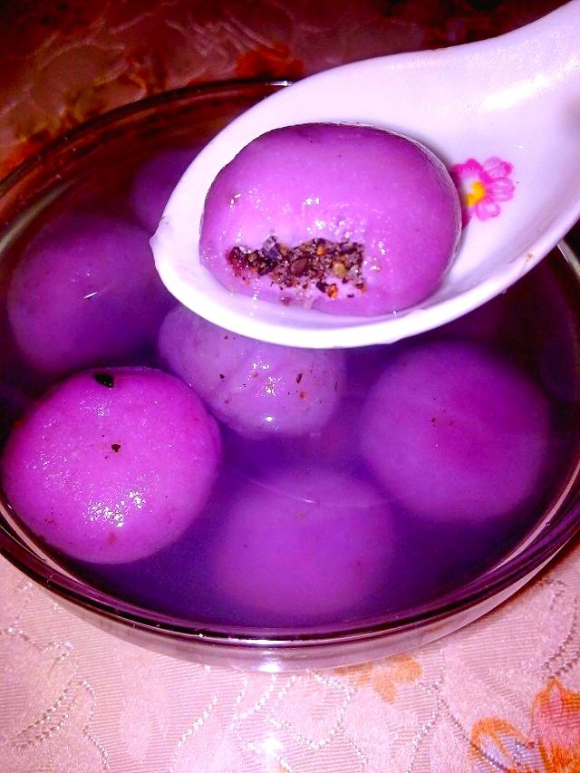 紫薯花生芝麻馅汤圆步骤14
