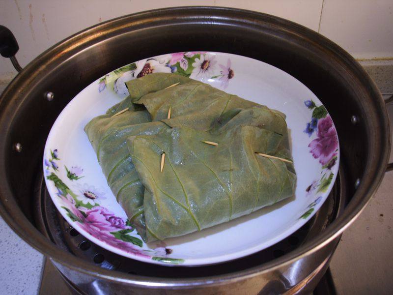 荷叶粉蒸肉步骤12