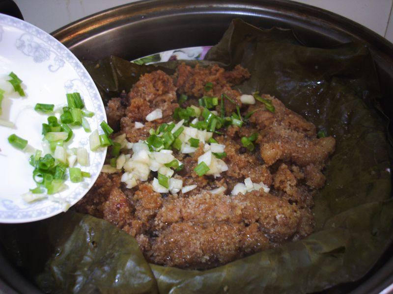 荷叶粉蒸肉步骤15
