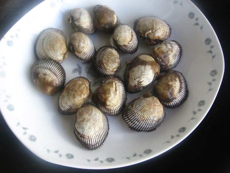 菠菜粉丝拌毛蛤蜊步骤1