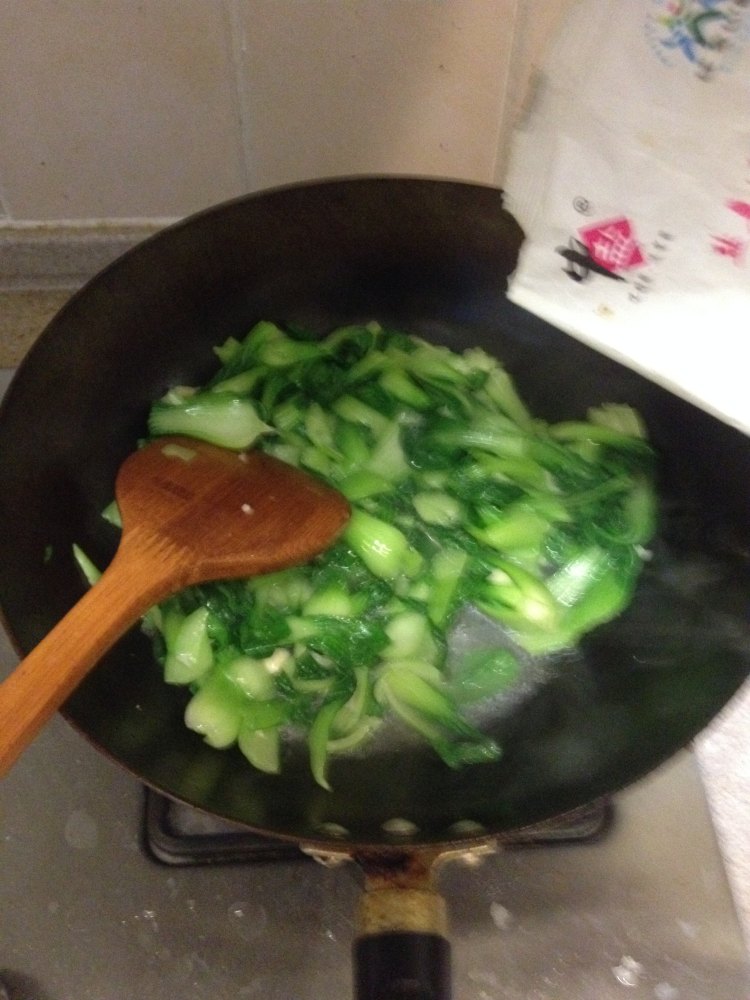 虾米油菜步骤6