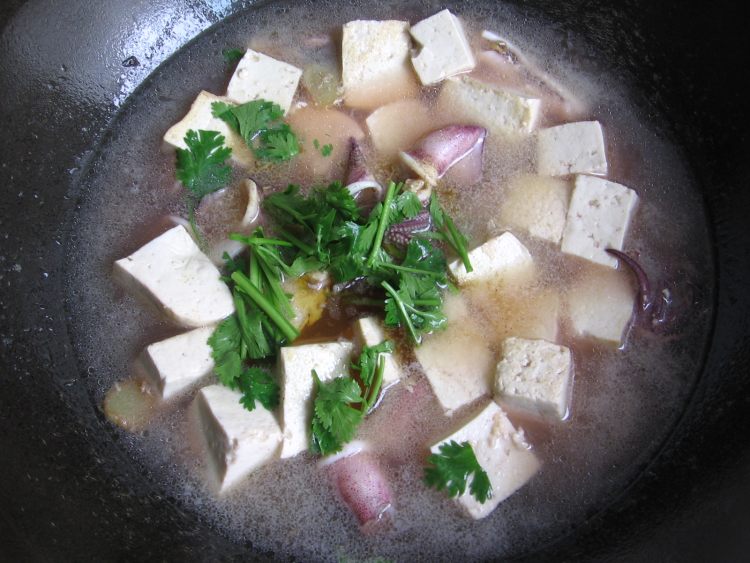 笔管鱼炖豆腐步骤13