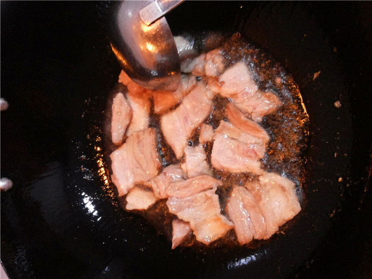肉片炒芸豆步骤4