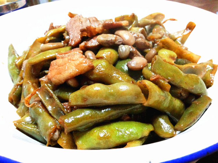 肉片炒芸豆步骤11