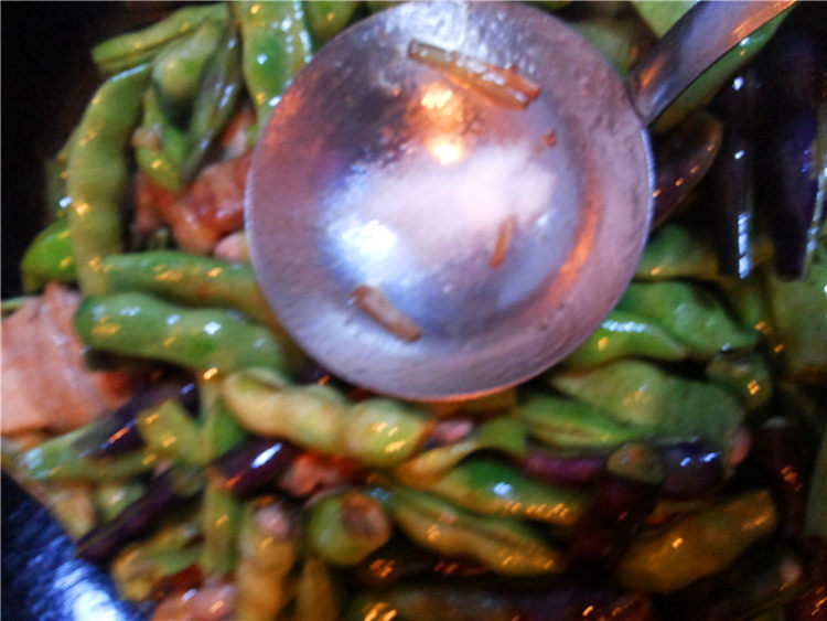 肉片炒芸豆步骤8