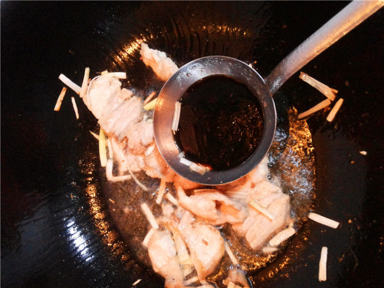 肉片炒芸豆步骤6