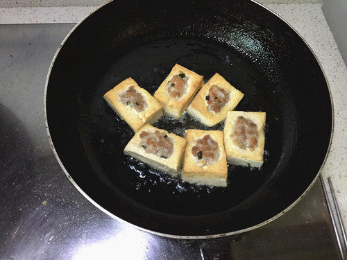 豆腐酿肉步骤6