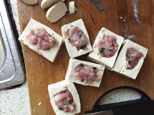豆腐酿肉步骤4