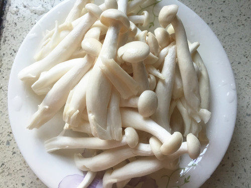 白玉菇肉丝步骤2