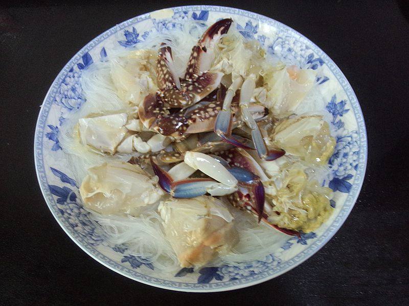 梭子蟹蒸粉丝步骤5