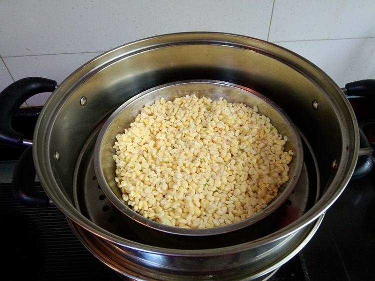 麻油绿豆糕步骤3