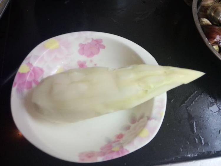文蛤菜杆汤步骤2