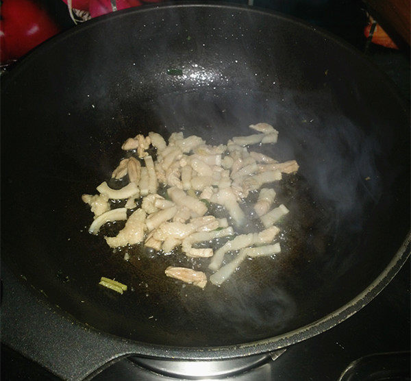 肉丝香干炒芦蒿步骤4
