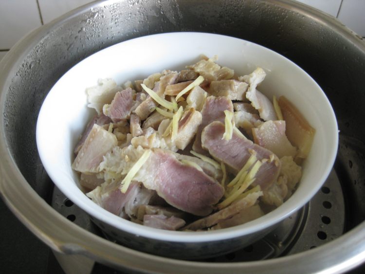 清蒸咸肉步骤6