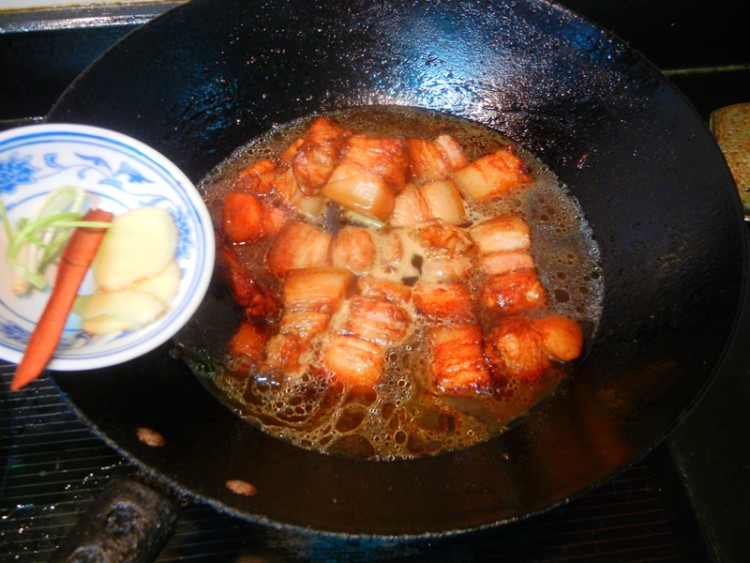 加饭酒焖勒条肉步骤7