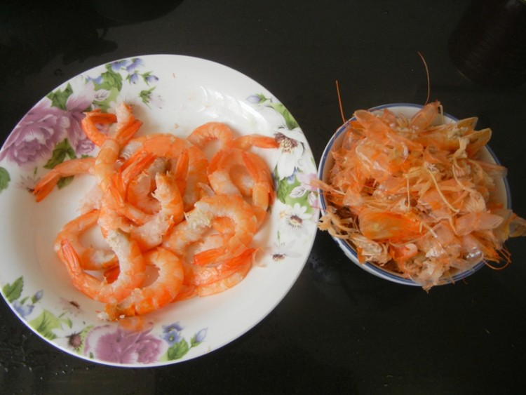 清蒸虾干步骤2