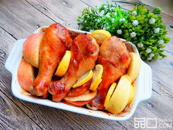 柠檬苹果烤鸡腿