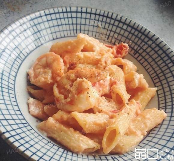 私房奶油虾仁通心粉
