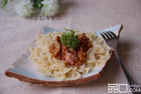 番茄培根蝴蝶意面