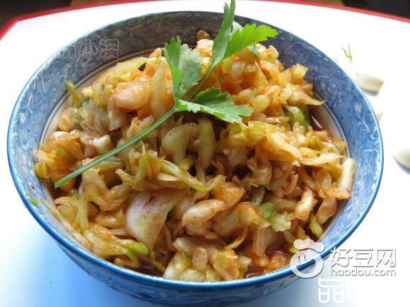 凉拌辣味圆白菜