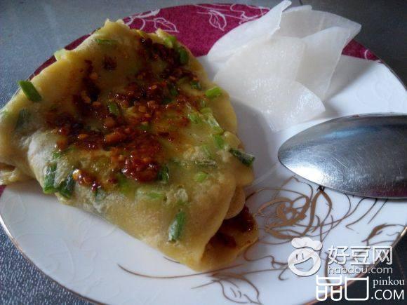 咖喱蒜苔煎饼