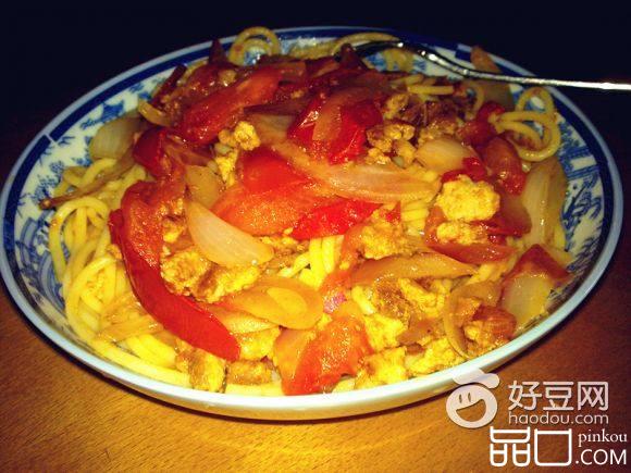 番茄瘦肉炒意大利面