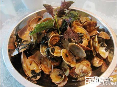 紫苏炒花甲