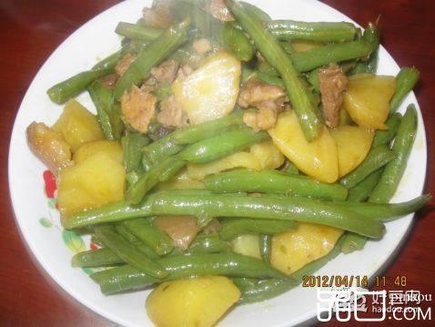 土豆豆角炖肉