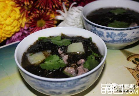 土豆紫菜肉片汤