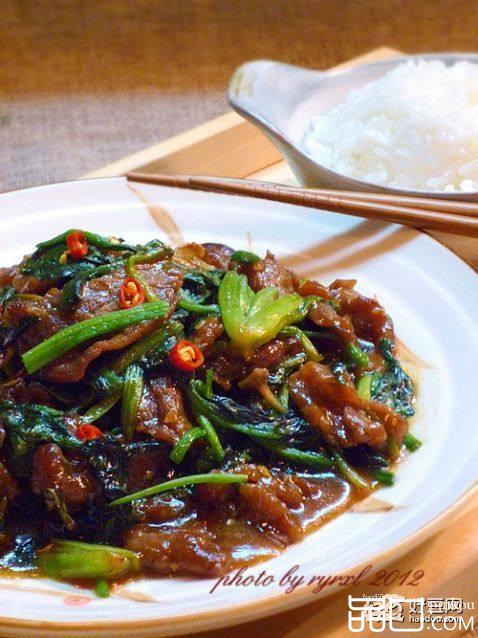 菠菜蚝油牛肉
