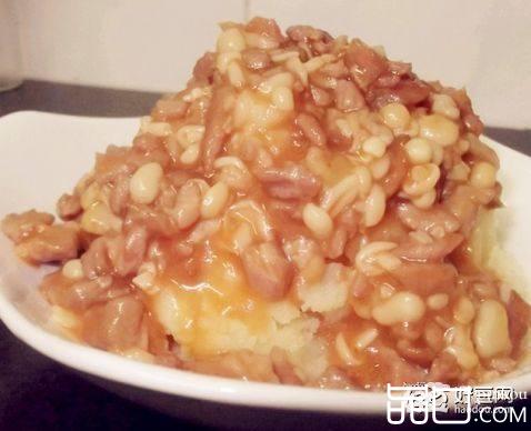 金针菇肉末盖土豆泥