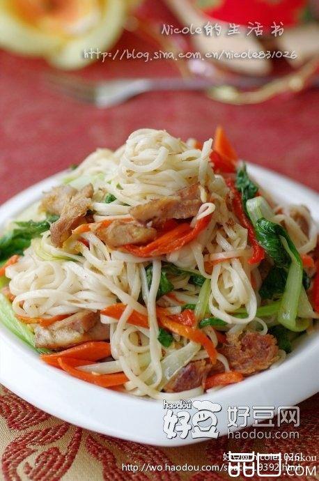 什锦羊肉炒面