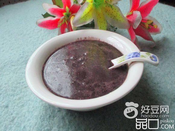 紫薯黑米芝麻糊