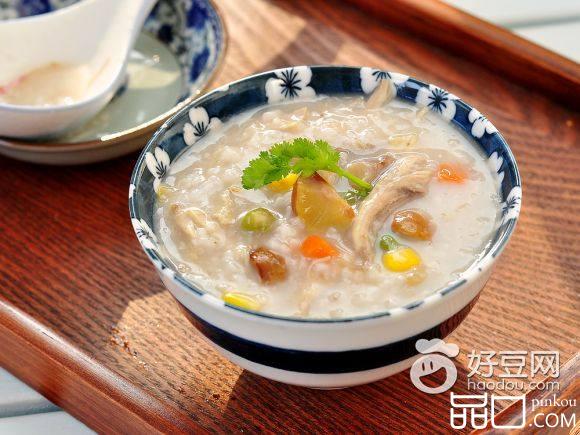 板栗鸡肉粥