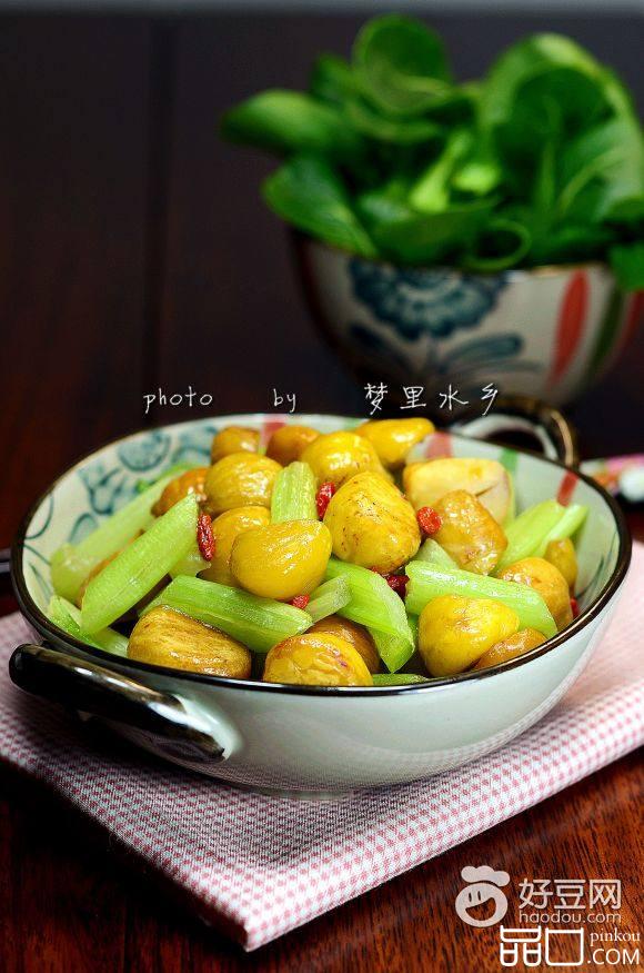 板栗炒芹菜