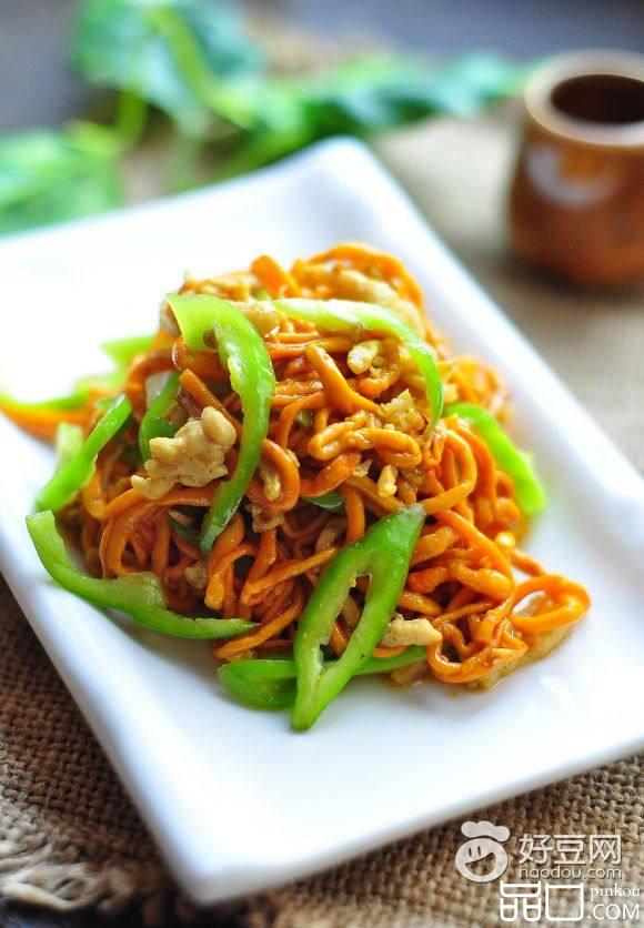 肉丝炒虫草花
